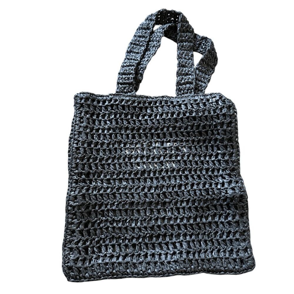 Brand New Prada Black Raffia Tote Bag - Picture 4 of 6